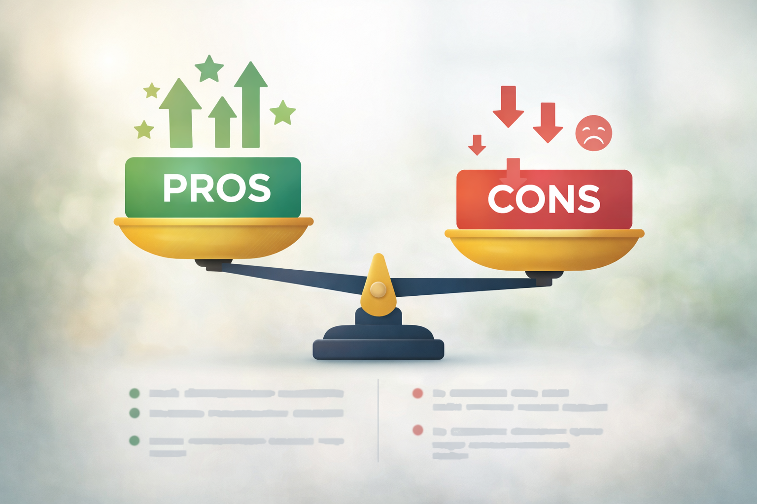 Asana Pros and Cons Comparison Visual